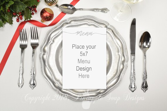 Menu Mock Up Wedding Menu Mockup Christmas Wedding