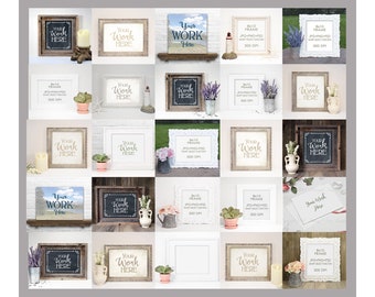 Download Free Mock Up Collection - Set of 25 different Mockups in 3 formats each, JPG, PNG & PSD Smart Object, Mockup Collection, Mockup sale PSD Template