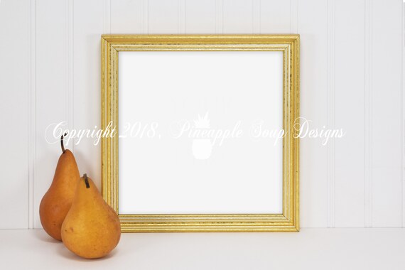 Gold Frame Mockup Square Mock Up Digital Frame