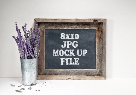 Barnwood Frame Mock Up Rustic Frame Mockup 8x10