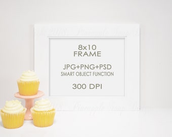 Download Free White Frame Mockup 8x10 Cupcake Mockup Frame Mockup Wedding Mockup Mock Up Frame Styled Stock Photography Jpg File Psd Smart Object Free Psd Mockup Template PSD Mockup Template