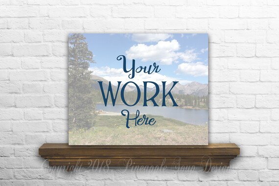 Photography Mockup Frameless Mockup 8x10 Landscape Mock Up