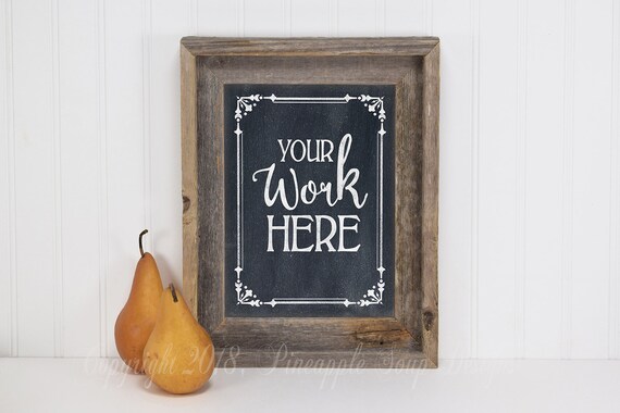 Barn Wood Frame Mockup 8x10 Mock Up Photography