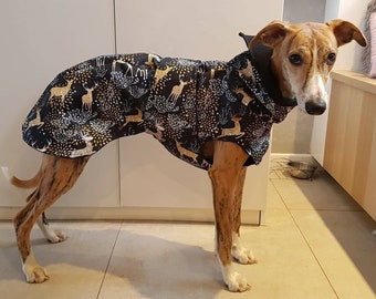 Waterproof winter coat for whippets, sighthounds and other dogs