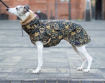 Manteau d'hiver imperméable pour whippets, lévriers et autres chiens