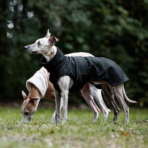 Manteau d'hiver imperméable noir pour whippets, lévriers et autres chiens image 6