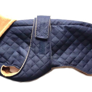 Manteau d'hiver imperméable bleu marine pour whippets, lévriers et autres chiens image 6