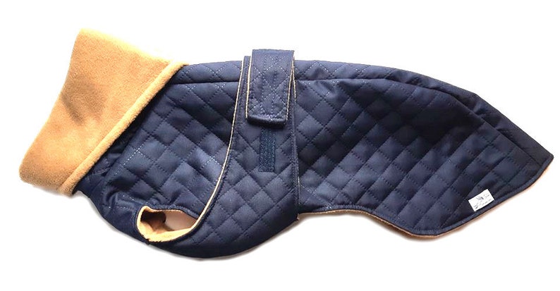 Manteau d'hiver imperméable bleu marine pour whippets, lévriers et autres chiens image 6