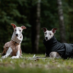 Manteau d'hiver imperméable noir pour whippets, lévriers et autres chiens image 7