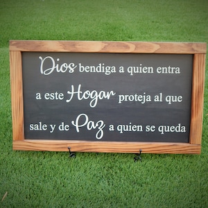 Spanish sign,Spanish home decor, 24x14, Spanish,Spanish wall decor blessed decor, home decor, kitchen, Bienvenidos, welcome to our home