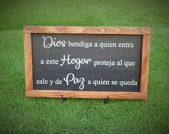 Bienvenidos Spanish Home Sign, Rustic Farmhouse Decor (14x24)