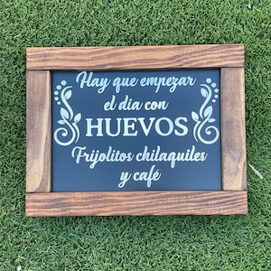 Spanish home decor,Spanish sign, wood signs,Spanish wall hangings,cocina, kitchen,Spanish decor,breakfast sign,eggs,huevos