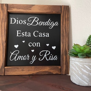 Spanish sign, Spanish home decor, Spanish wall art, wall hangings, home decor, love and laughter, Spanish decor, Mexican decor, blessed,Casa