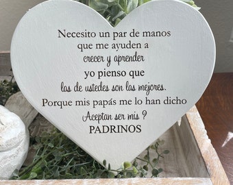 Spanish Amor Sign, Rustic Farmhouse Wood Heart Decor