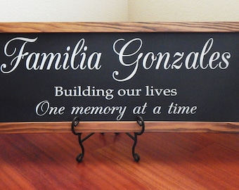 Personalized Familia Wood Sign, Spanish Home Decor, Farmhouse Style