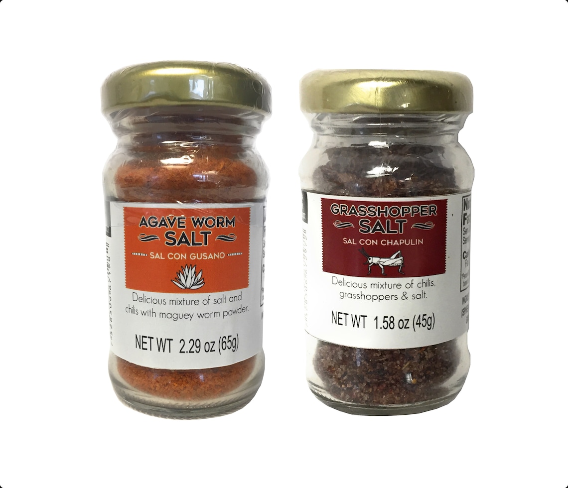 Sal De Gusano Agave Worm Salt 65 Gram Jar 2.29 Oz - Premium Gourmet Salt In Gift Box Chinicuil Pairs With Tequila And Mezcal Don Catrin
