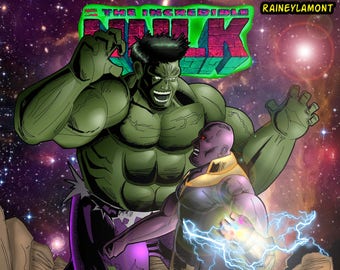 Hulk Vs Thanos Etsy