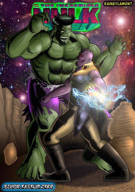 Hulk Vs Thanos Comic Book Cover