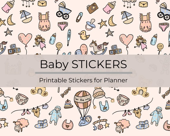 Digital Baby Stickers For Planner Baby Stickers Printable | Etsy