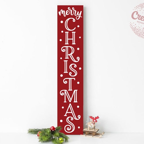 Merry Christmas Porch Sign SVG Winter Decoration Cricut - Etsy