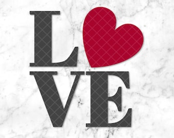 Love Heart Svg Etsy