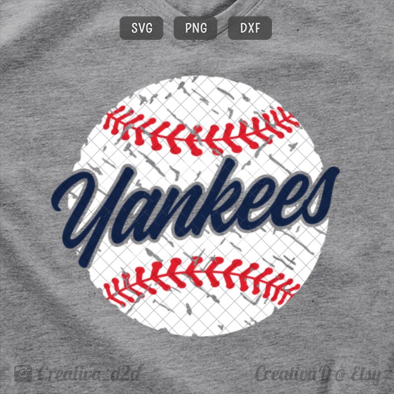 Yankees SVG File Baseball Svg Yankees Team Svg Silhouette | Etsy