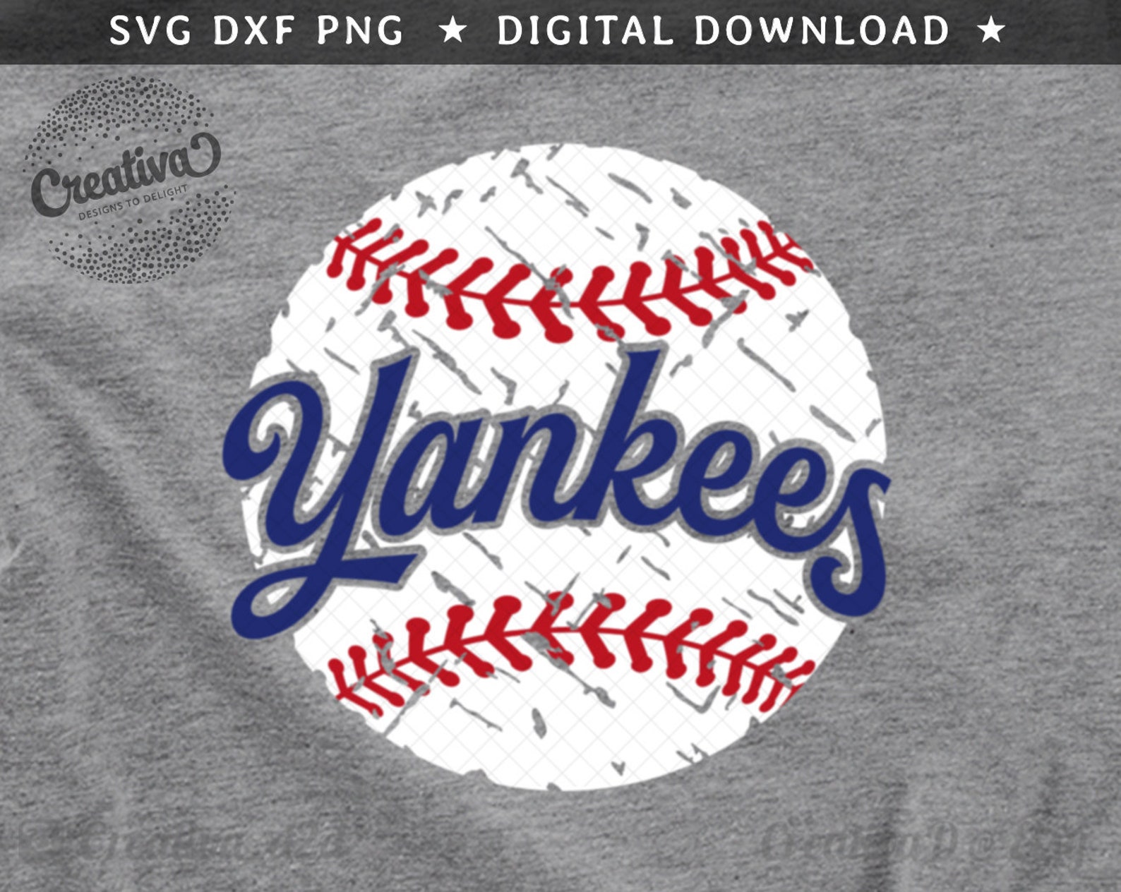 Yankees SVG File Baseball Svg Yankees Team Svg Silhouette Etsy