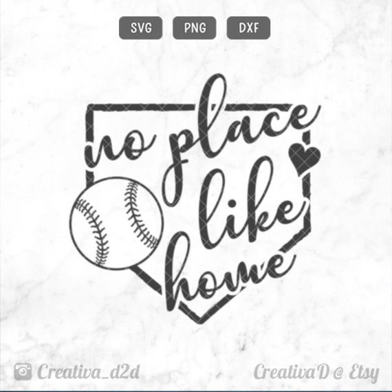 Baseball Svg File No Place Like Home Svg Baseball Mom Svg Etsy
