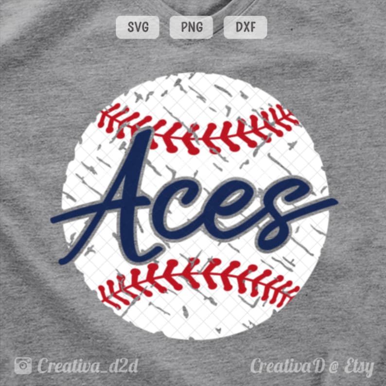 Aces SVG DXF PNG Aces Baseball Svg Grunge Aces Team Svg Reno - Etsy