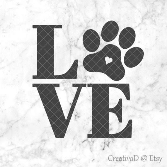 Download Love Paw Svg Png Dxf Love Dogs Svg Dog Lover Svg Etsy