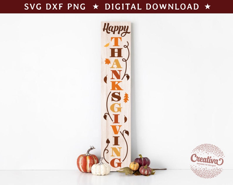 Thanksgiving Porch Sign SVG PNG DXF Give Thanks Svg Thankful - Etsy