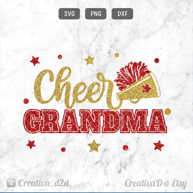 Cheer Grandma SVG DXF PNG Cheerleading Svg Cheerleading Family  Etsy