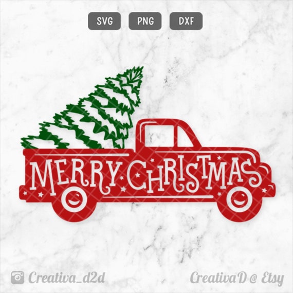 Christmas Truck SVG Merry Christmas Svg Retro Vintage Holiday - Etsy