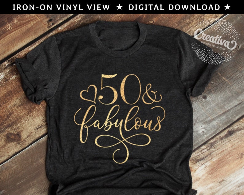 Download 50 & Fabulous SVG PNG DXF 50th Birthday Fifty and Quarantined | Etsy