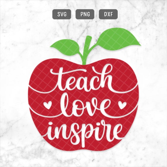 Free Free 189 Teach Love Inspire Apple Svg Free SVG PNG EPS DXF File