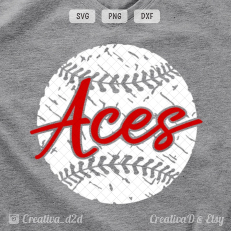 Aces SVG DXF PNG Aces Baseball Svg Grunge Aces Team Svg Reno | Etsy