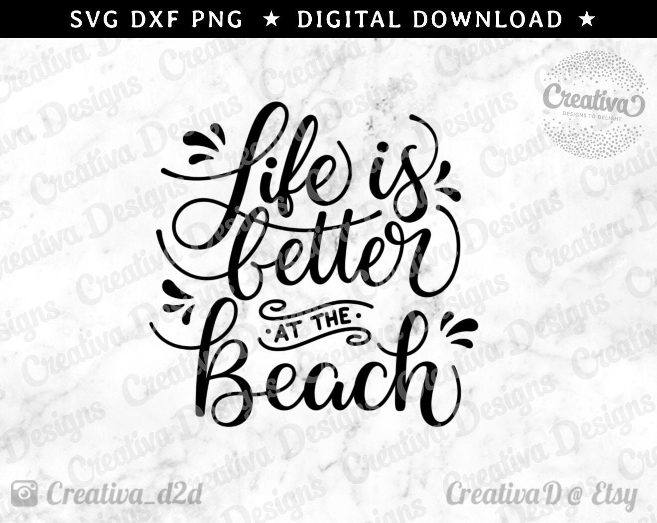 Download Life Is Better At The Beach Svg Png Dxf Summer Svg Beach Svg Beach Life Svg Vacation Svg Silhouette Cricut Cut File Hand Lettered Svg