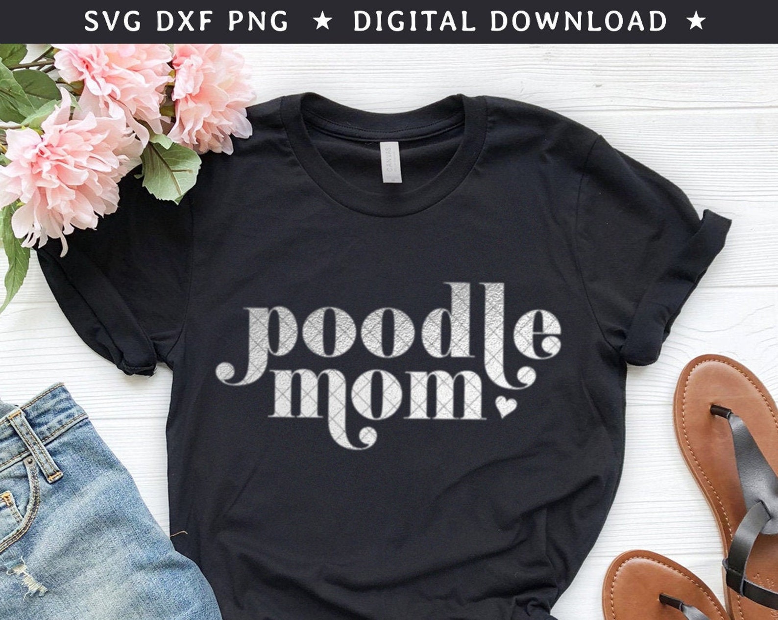 Poodle Mom SVG PNG DXF Poodle Svg Dog Mom Svg | Etsy
