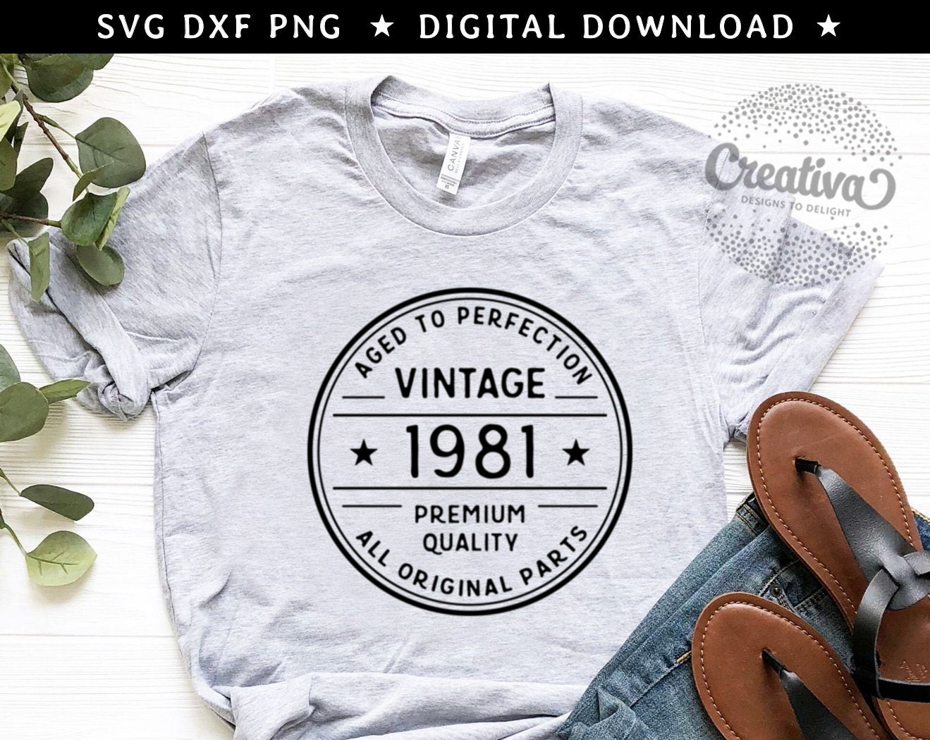 Download Vintage 1981 SVG PNG DXF 40th Birthday Svg Vintage Svg ...
