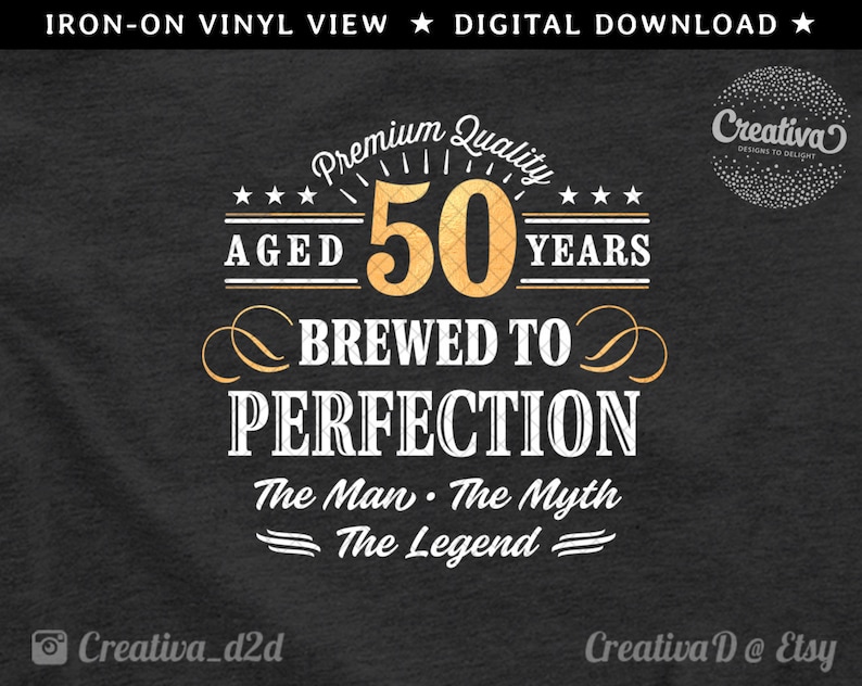 Download 50th Birthday SVG PNG DXF Brewed to Perfection Svg 50 ...