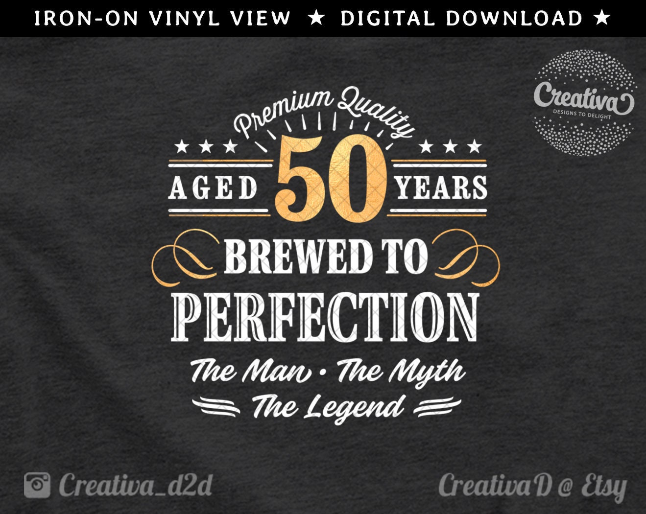 Download 50th Birthday Svg Png Dxf Brewed To Perfection Svg 50 Vintage Etsy