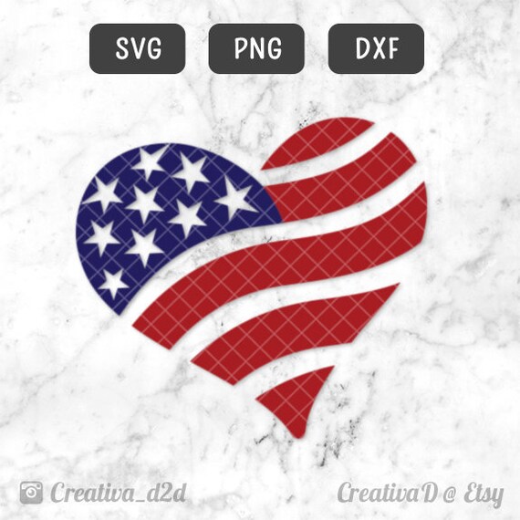 Download Usa Heart Svg Dxf Png 4th Of July Fourth Of July Etsy