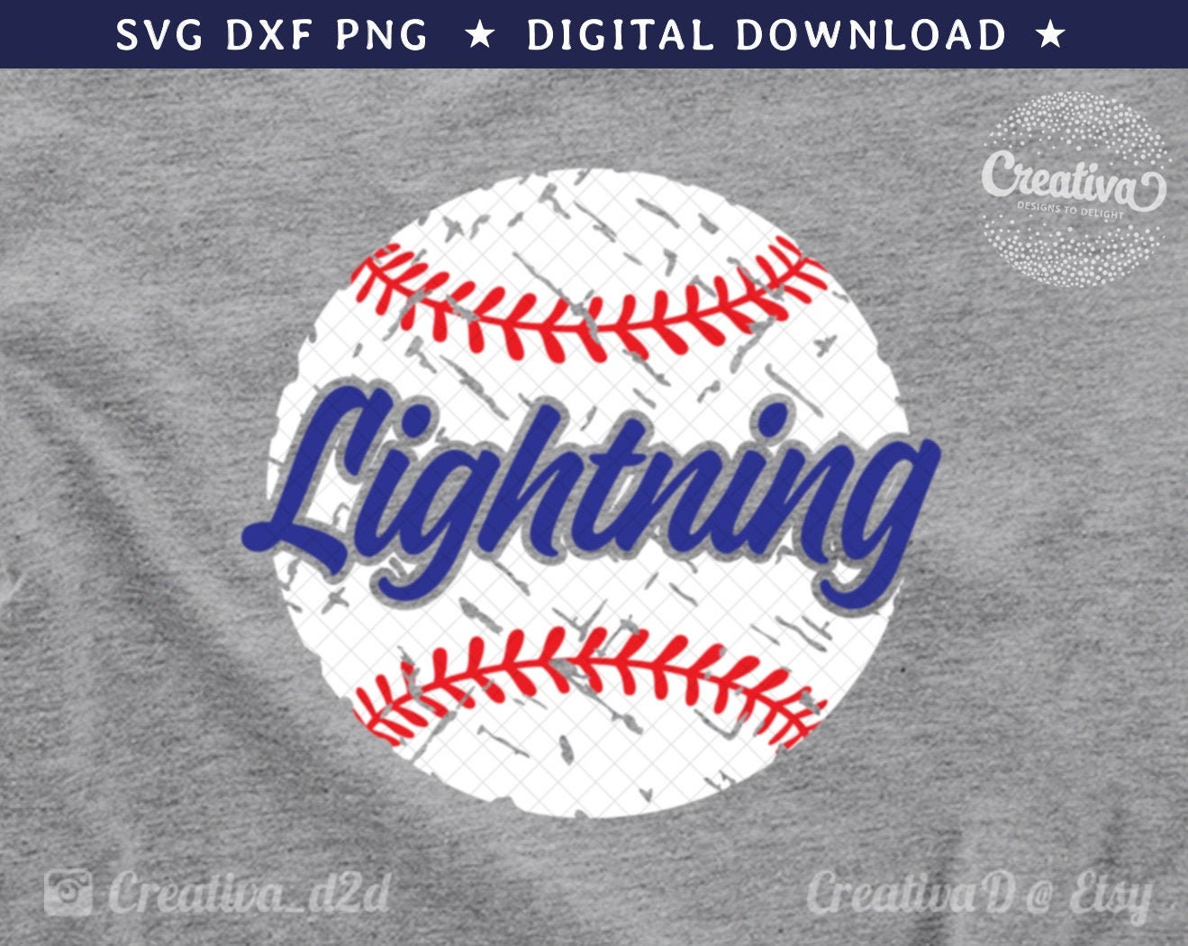 Baseball Lightning SVG Grunge Lightning Baseball Team Files Etsy