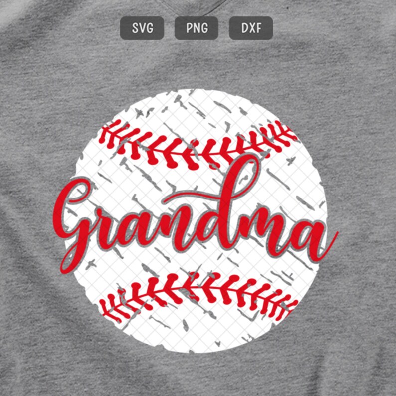 Baseball Grandma SVG DXF PNG Baseball Svg Grunge Grandma ...