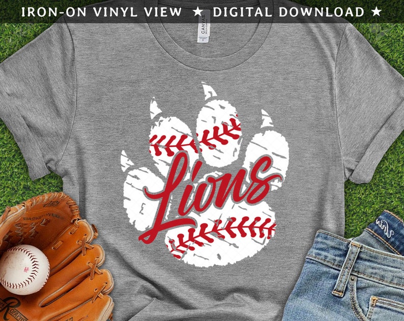 Lions SVG Baseball Svg Grunge Lions Team Svg Clip Art | Etsy