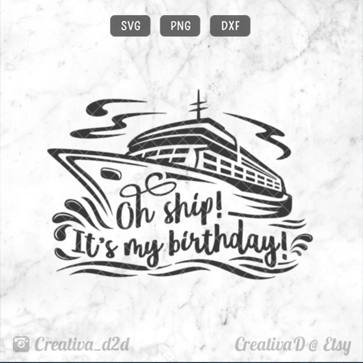 Oh Ship It's My Birthday SVG Oh Ship Svg Birthday Cruise - Etsy Denmark