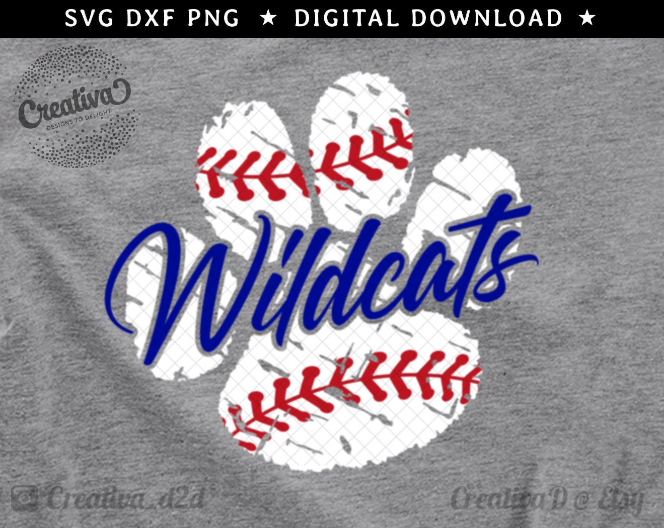 Download Wildcats Svg Baseball Svg Grunge Wildcats Team Svg Paw Print Etsy