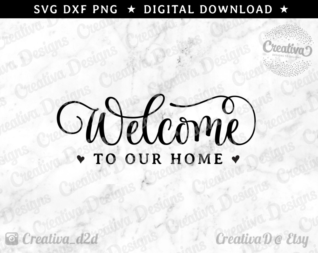 Welcome to Our Home SVG DXF PNG Round Wreath Door Hanger Svg - Etsy