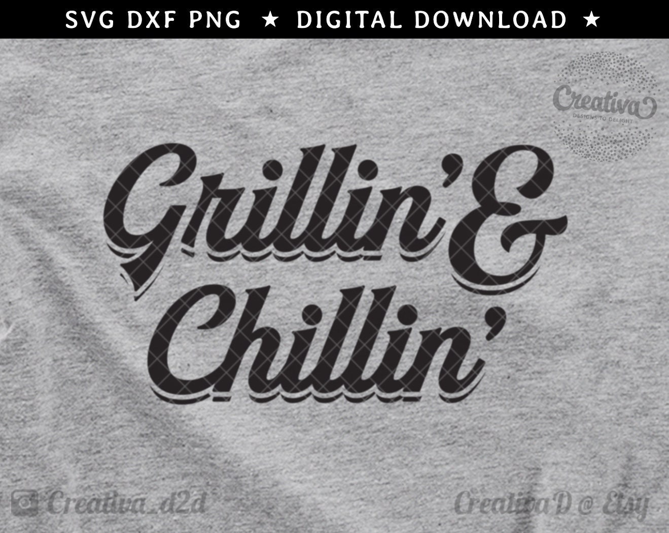 Download Grillin Chillin Svg Grilling Svg Silhouette Cricut Etsy