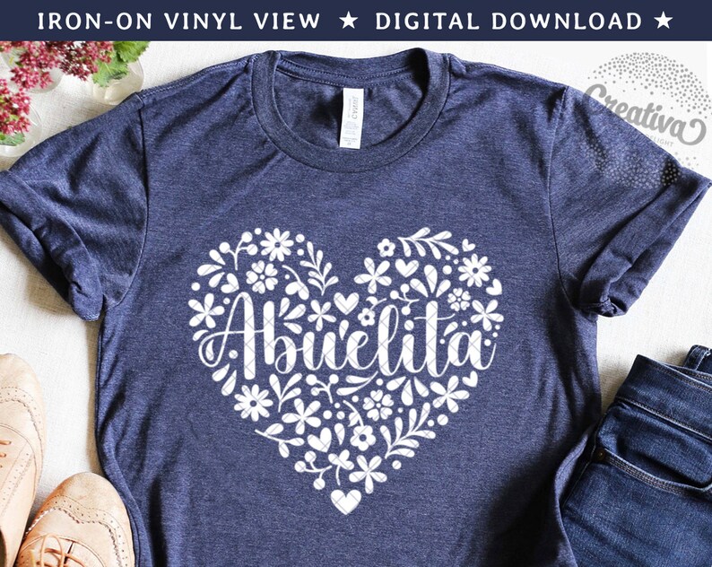 Download Abuelita Svg Abuela Svg Grandma Spanish Svg Heart Svg | Etsy